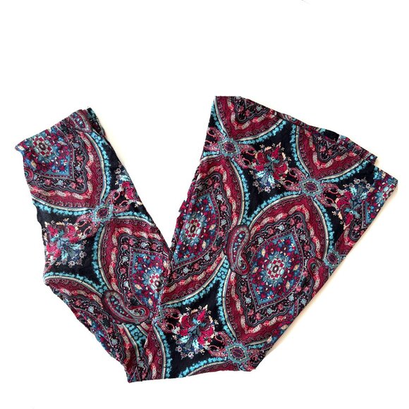 Vintage Havana Bell Bottom Leggings S | Paisley Boho Flare Stretchy Pants - Picture 2 of 5